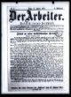 Der Arbeiter, ročník 1, číslo 1, titulní strana.