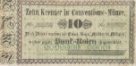 Nouzové platidlo z let 1848-1849 - 10 krejcarů