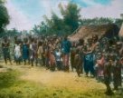 Shromáždění obyvatel etnika Man ve vesnici