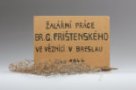 Taška z režných nití, kterou zhotovil Gustav Frištenský ve věznici v Bresslau
